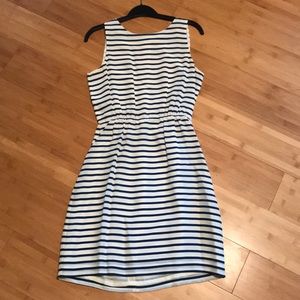 Jcrew 100% silk striped dress with garment bag